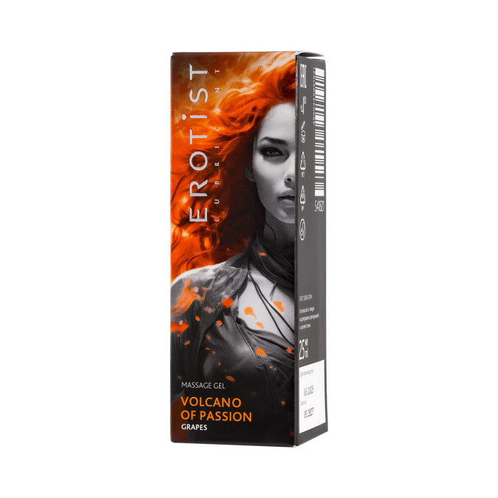 Гель Erotist с эффектом вибрации VOLCANO OF PASSION: GRAPES (со вкусом виноград), 25 мл