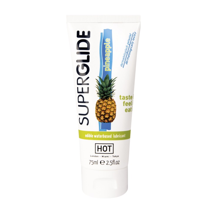 ГЕЛЬ ЛУБРИКАНТ 'SUPERGLIDE PINEAPPLE' С АРОМАТОМ АНАНАСА НА ВОДНОЙ ОСНОВЕ, 75 мл