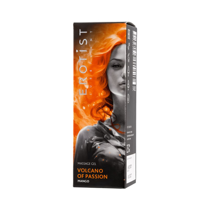 Гель Erotist с эффектом вибрации VOLCANO OF PASSION: MANGO (со вкусом манго), 25 мл